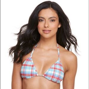 Vineyard vines gingham bathing suit top